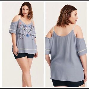 Torrid Cold Shoulder with Lace Trim -Size 3